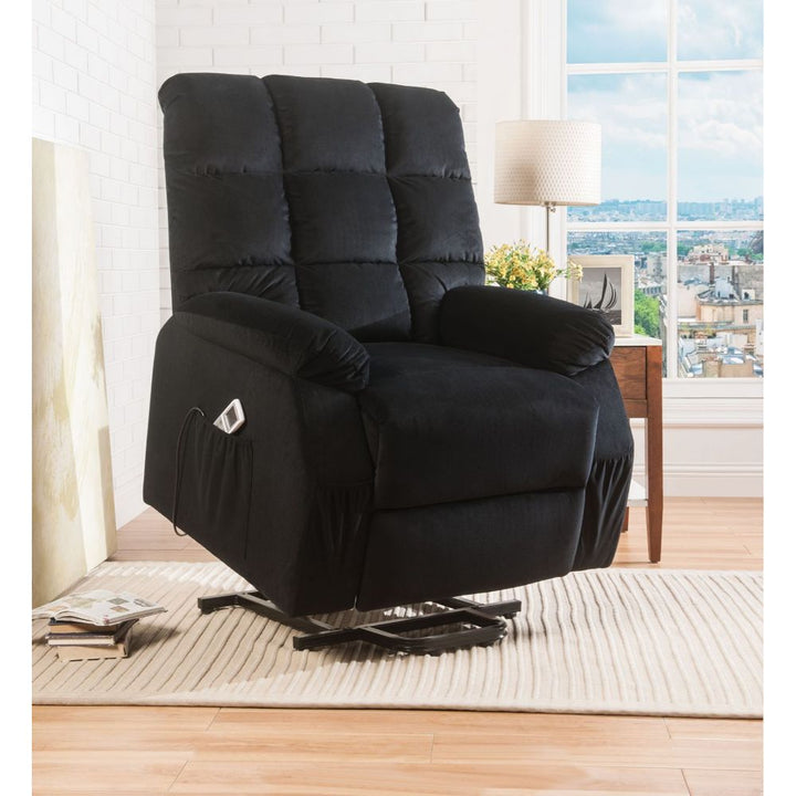 ACME Ipompea Black Velvet Recliner Model 59262 - MONAVILLA