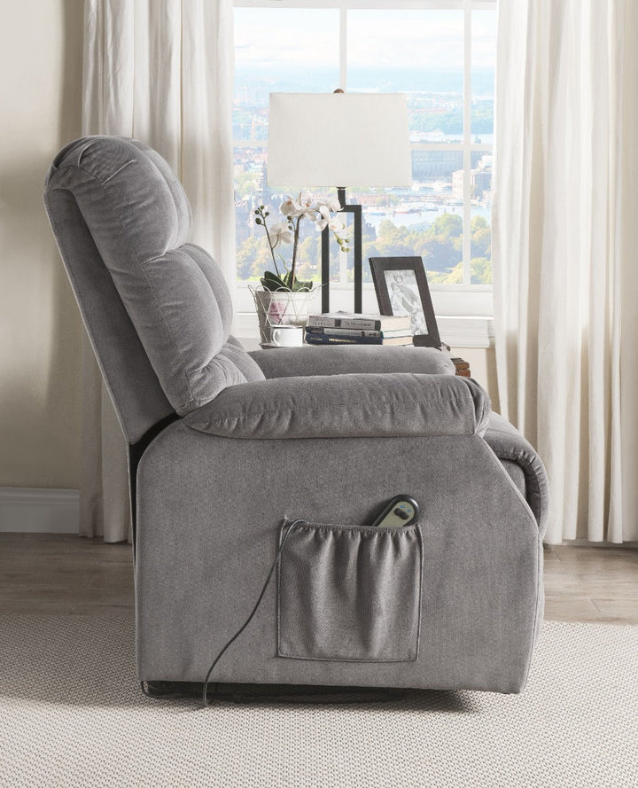 ACME Ipompea Gray Velvet Recliner Model 59263 - MONAVILLA