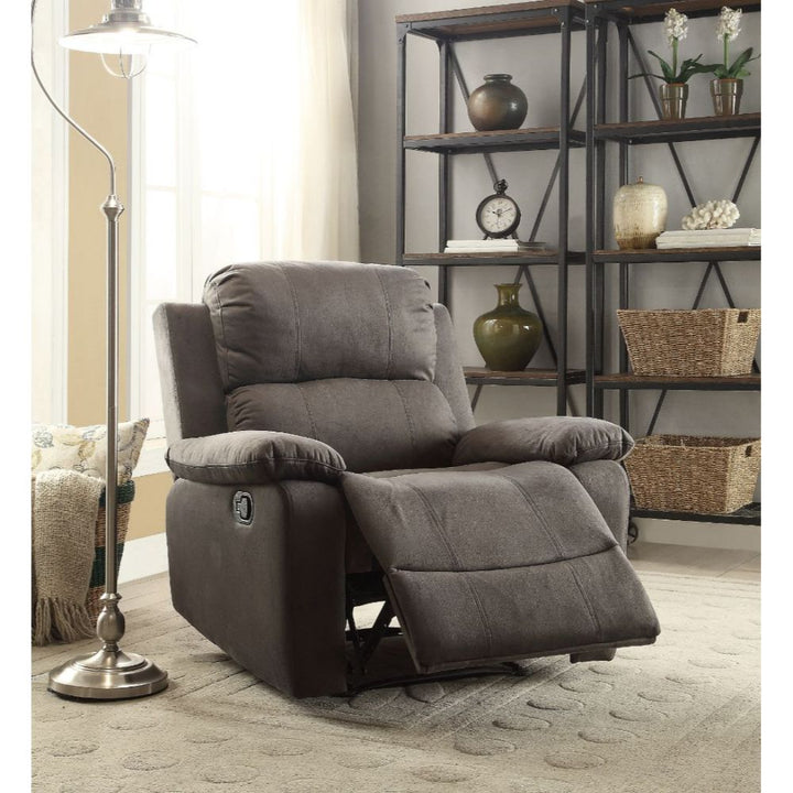 ACME Bina Charcoal Polished Microfiber Recliner Model 59525 - MONAVILLA