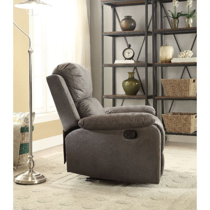 ACME Bina Charcoal Polished Microfiber Recliner Model 59525 - MONAVILLA