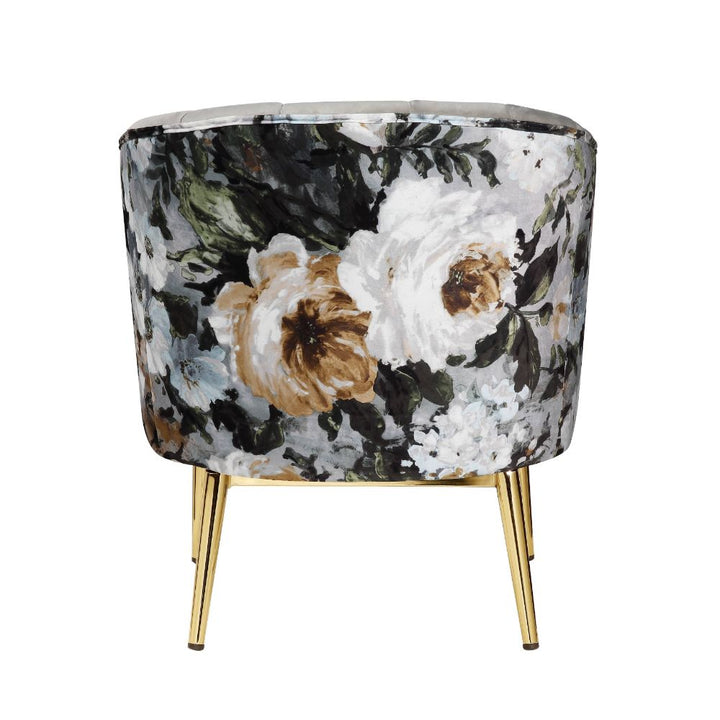 ACME Colla Gray Velvet & Gold Accent Chair Model 59816 - MONAVILLA