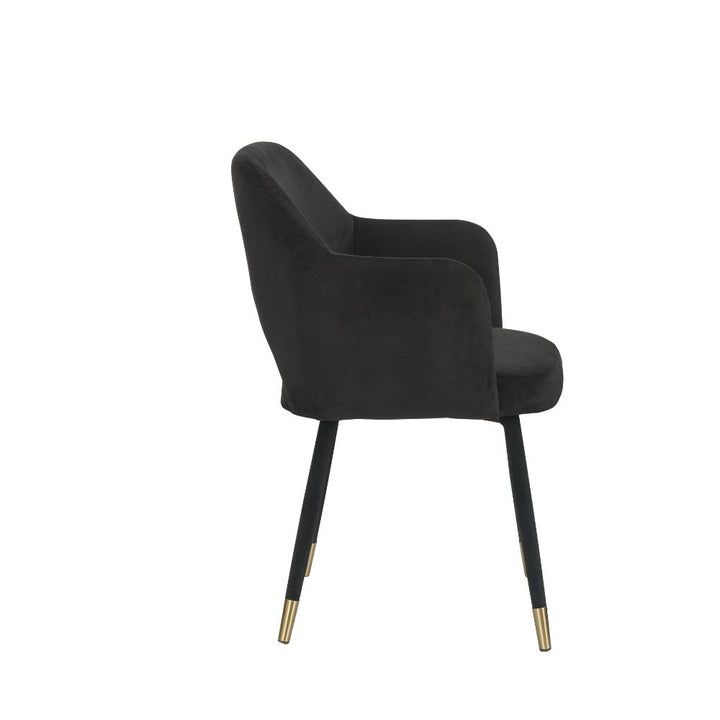 ACME Applewood Black Velvet & Gold Accent Chair Model 59854 - MONAVILLA