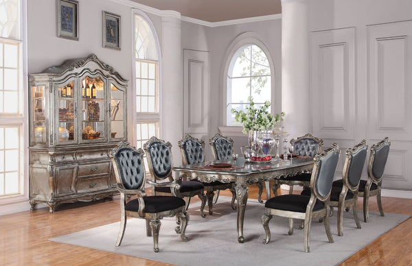 ACME Chantelle Antique Platinum Dining Table Model 60540 - MONAVILLA