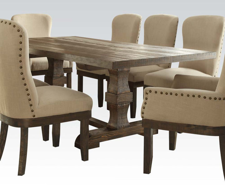 ACME Landon Salvage Brown Dining Table Model 60737 - MONAVILLA