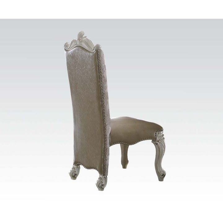 ACME Versailles PU/Fabric & Bone White Side Chair Model 61132 - MONAVILLA