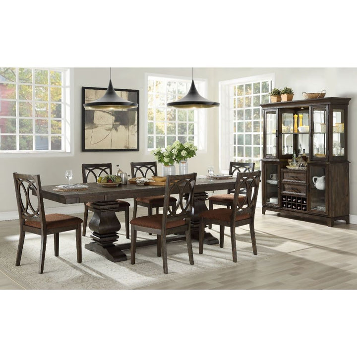 ACME Jameson Brown Fabric & Espresso Side Chair Model 62322 - MONAVILLA