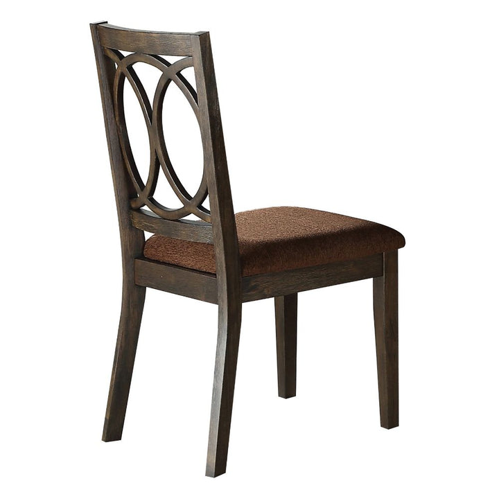 ACME Jameson Brown Fabric & Espresso Side Chair Model 62322 - MONAVILLA
