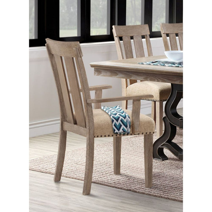 ACME Nathaniel Fabric & Maple Chair Model 62333 - MONAVILLA