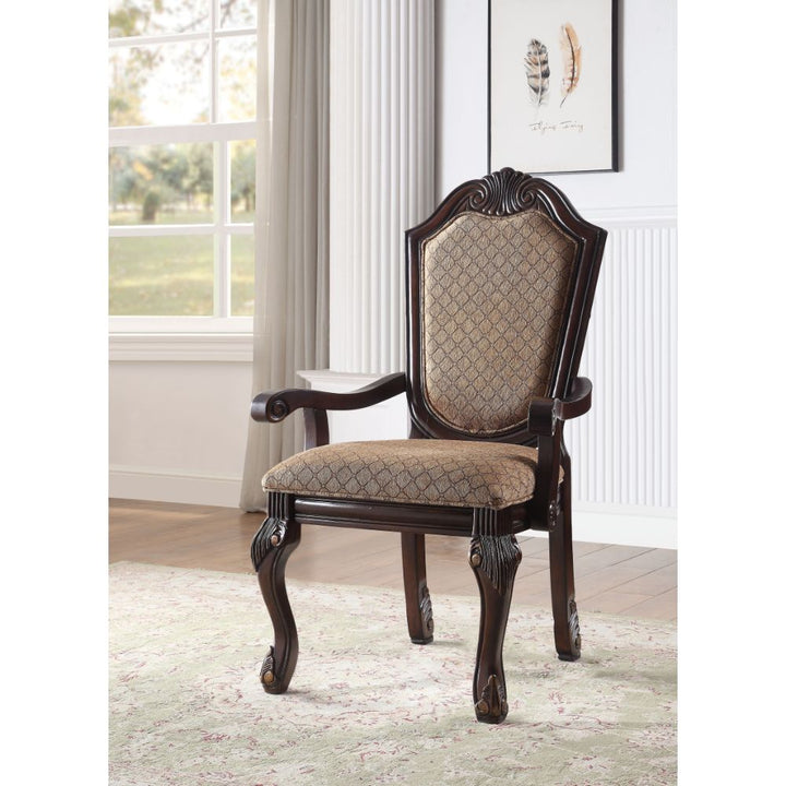 ACME Chateau De Ville Fabric & Espresso Chair Model 64078A - MONAVILLA