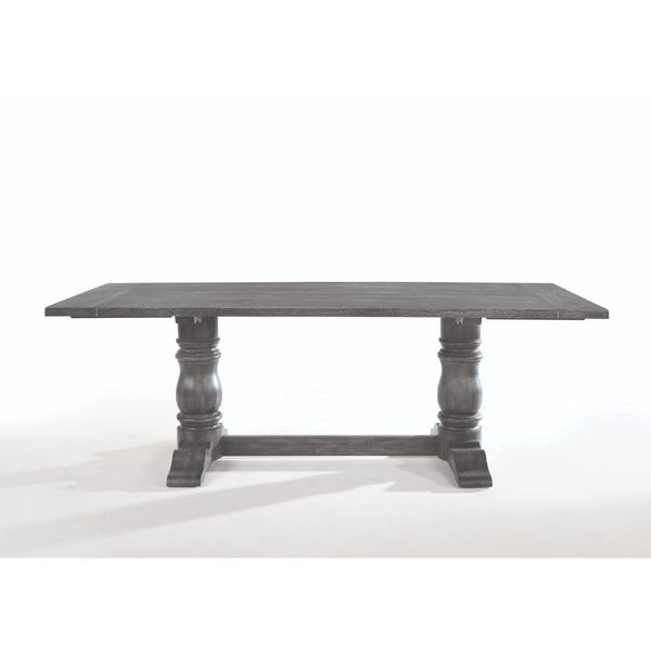 ACME Leventis Weathered Gray Dining Table Model 66180 - MONAVILLA