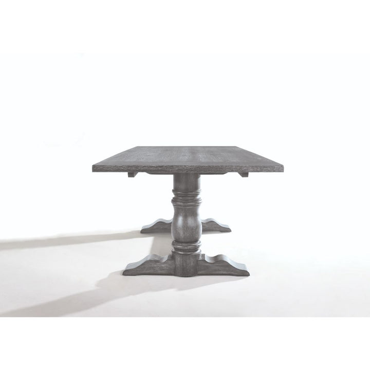 ACME Leventis Weathered Gray Dining Table Model 66180 - MONAVILLA
