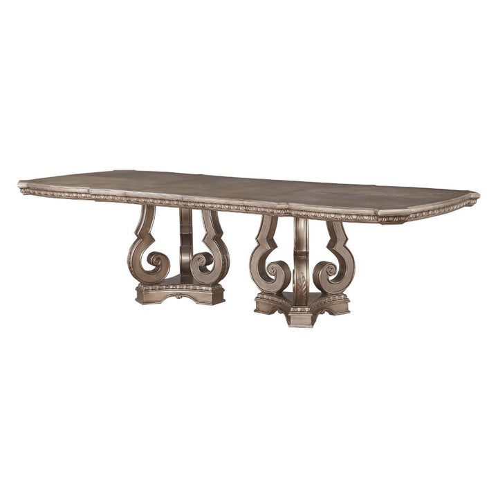 ACME Northville Antique Silver Dining Table Model 66920 - MONAVILLA