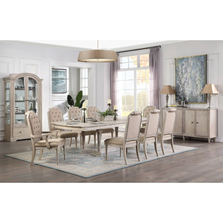 ACME Wynsor Fabric & Antique Champagne Chair Model 67533 - MONAVILLA