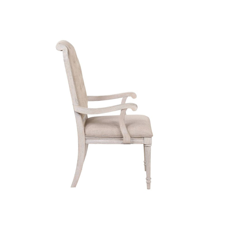 ACME Wynsor Fabric & Antique Champagne Chair Model 67533 - MONAVILLA