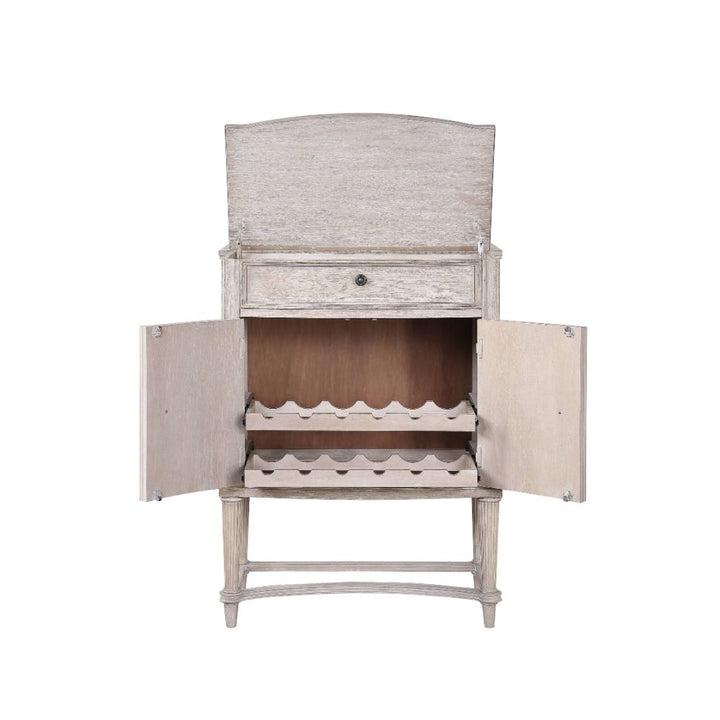 ACME Wynsor Antique Champagne Wine Cabinet Model 67536 - MONAVILLA