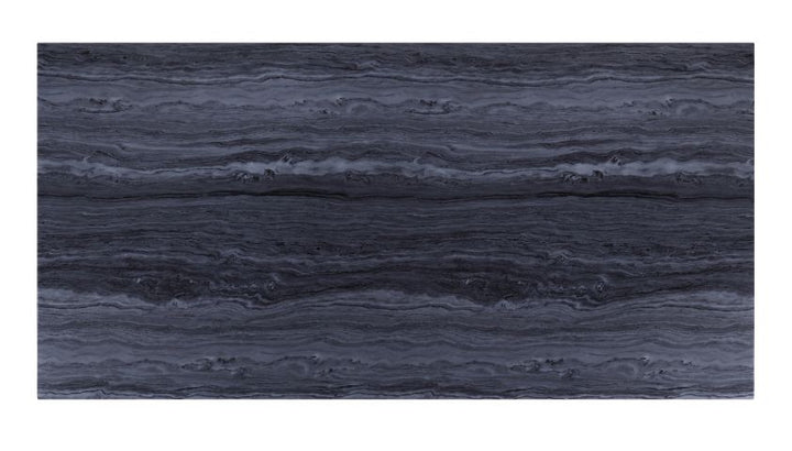 ACME Nasir Gray Printed Faux Marble & Mirrored Silver Finish Dining Table Model 68255 - MONAVILLA