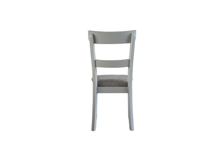 ACME House Marchese Two Tone Gray Fabric & Pearl Gray Finish Side Chair Model 68862 - MONAVILLA