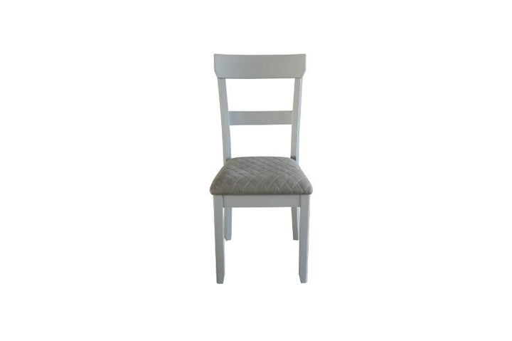 ACME House Marchese Two Tone Gray Fabric & Pearl Gray Finish Side Chair Model 68862 - MONAVILLA