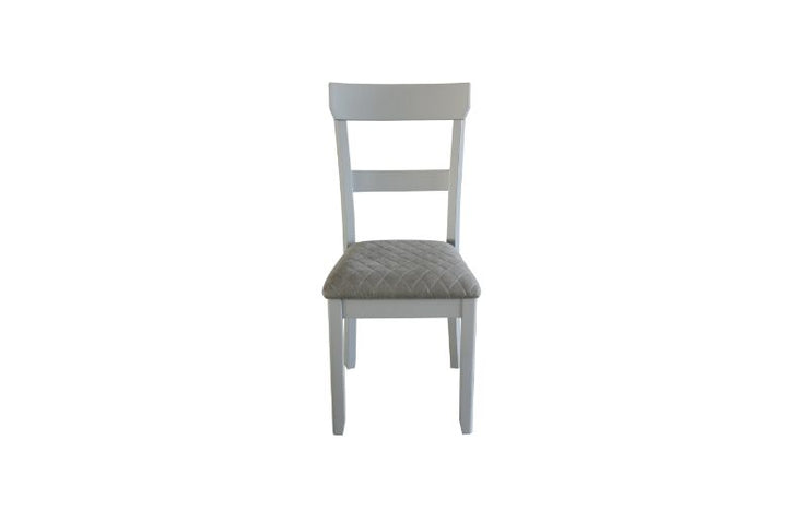 ACME House Marchese Two Tone Gray Fabric & Pearl Gray Finish Side Chair Model 68862 - MONAVILLA