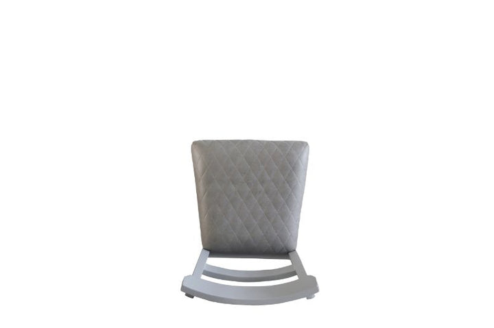 ACME House Marchese Two Tone Gray Fabric & Pearl Gray Finish Side Chair Model 68862 - MONAVILLA