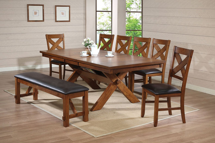 ACME Apollo Walnut Dining Table Model 70000 - MONAVILLA