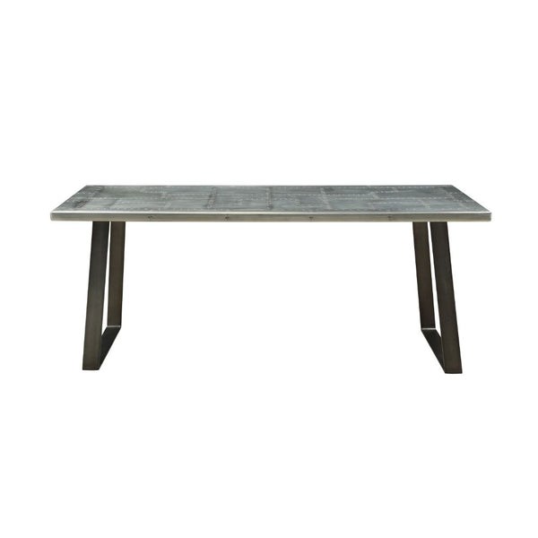 ACME Kaylia Aluminum & Gunmetal Dining Table Model 70105 - MONAVILLA