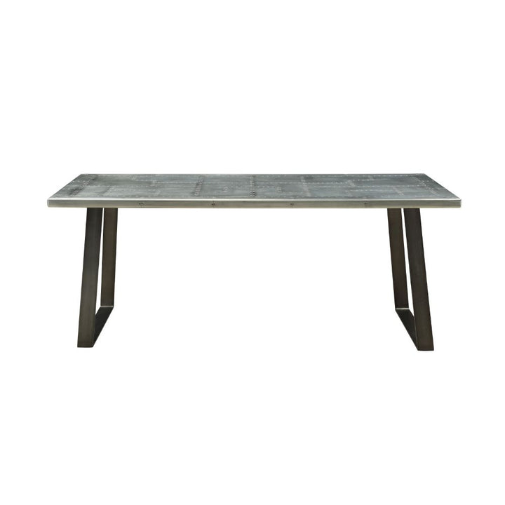 ACME Kaylia Aluminum & Gunmetal Dining Table Model 70105 - MONAVILLA