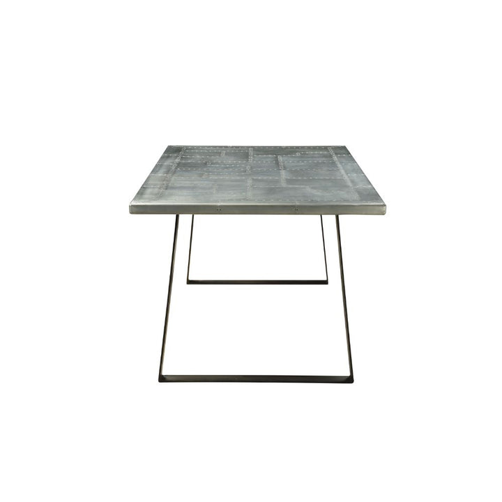 ACME Kaylia Aluminum & Gunmetal Dining Table Model 70105 - MONAVILLA