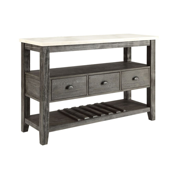ACME Merel White Marble & Gray Oak Server Model 70169 - MONAVILLA