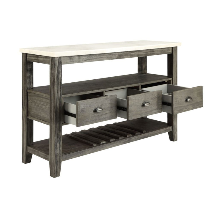ACME Merel White Marble & Gray Oak Server Model 70169 - MONAVILLA