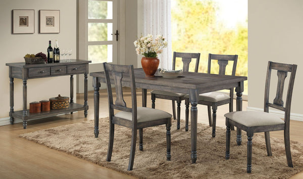 ACME Wallace Weathered Gray Dining Table Model 71435 - MONAVILLA