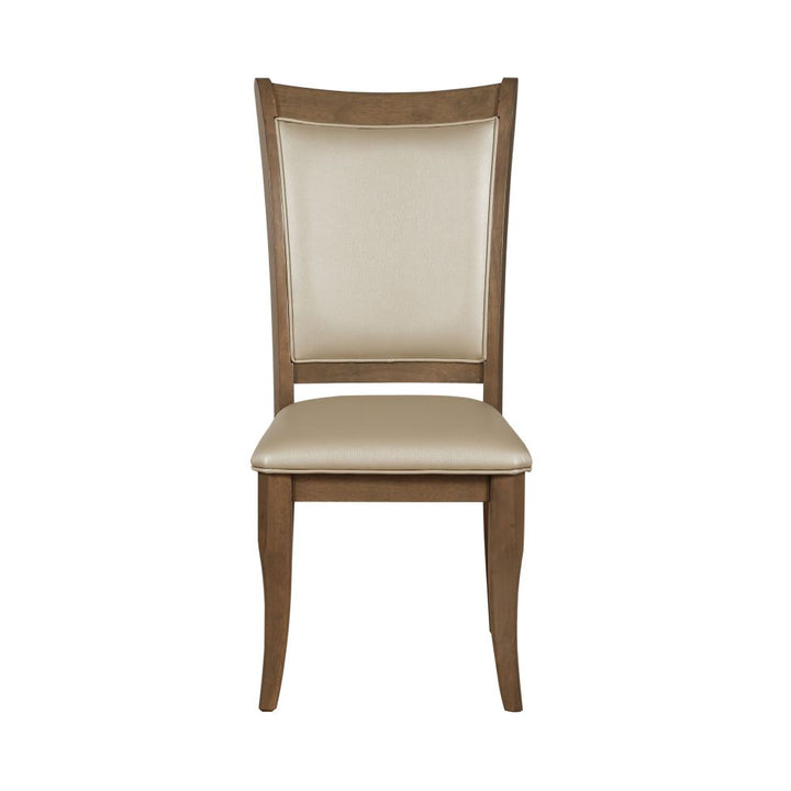 ACME Harald Beige PU & Gray Oak Side Chair Model 71767 - MONAVILLA
