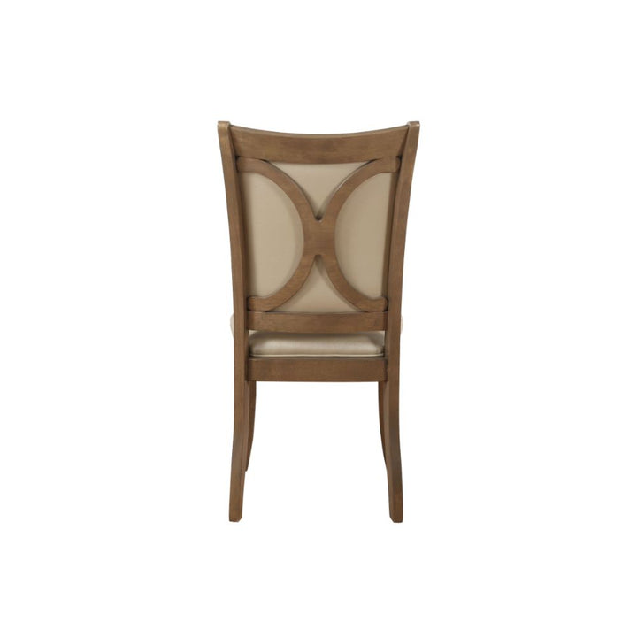 ACME Harald Beige PU & Gray Oak Side Chair Model 71767 - MONAVILLA