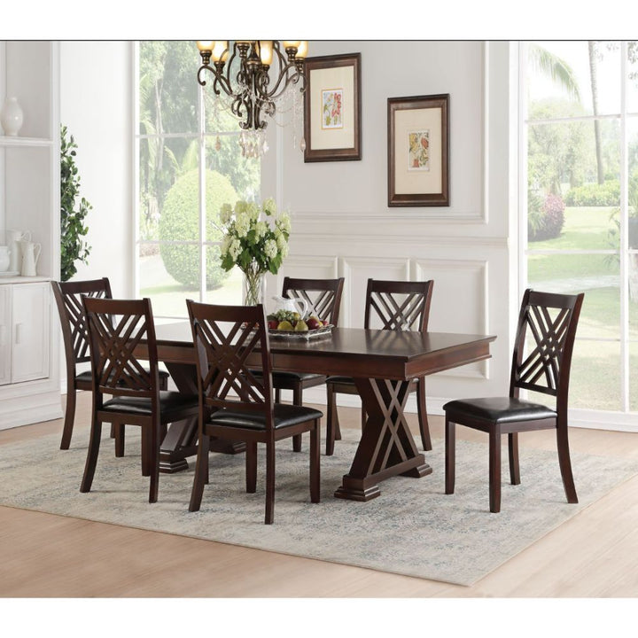 ACME Katrien Black PU & Espresso Side Chair Model 71857 - MONAVILLA