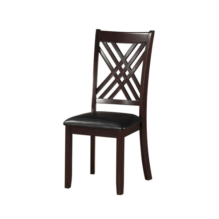 ACME Katrien Black PU & Espresso Side Chair Model 71857 - MONAVILLA