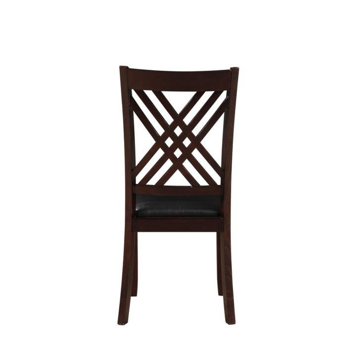 ACME Katrien Black PU & Espresso Side Chair Model 71857 - MONAVILLA