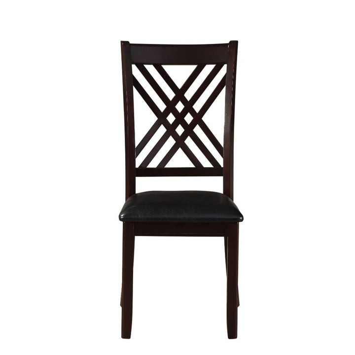 ACME Katrien Black PU & Espresso Side Chair Model 71857 - MONAVILLA