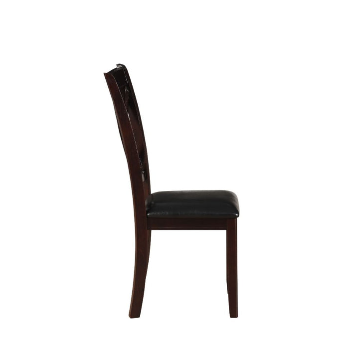 ACME Katrien Black PU & Espresso Side Chair Model 71857 - MONAVILLA