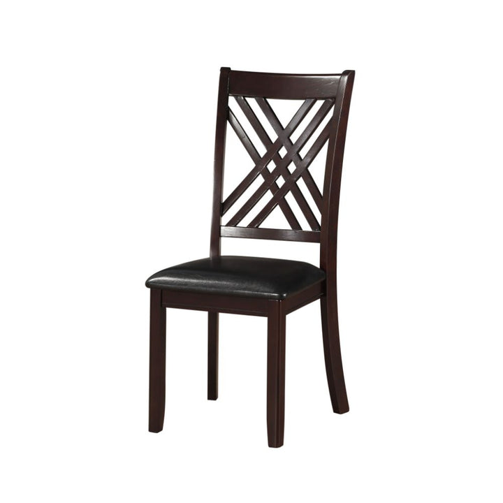 ACME Katrien Black PU & Espresso Side Chair Model 71857 - MONAVILLA