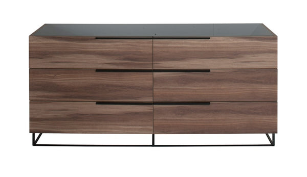Nova Domus Matteo Modern Italian Walnut Dresser - MONAVILLA