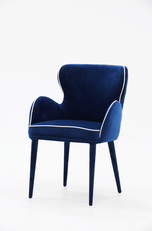 Modrest Tigard Modern Blue Fabric Dining Chair - MONAVILLA