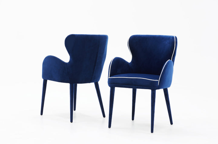 Modrest Tigard Modern Blue Fabric Dining Chair - MONAVILLA