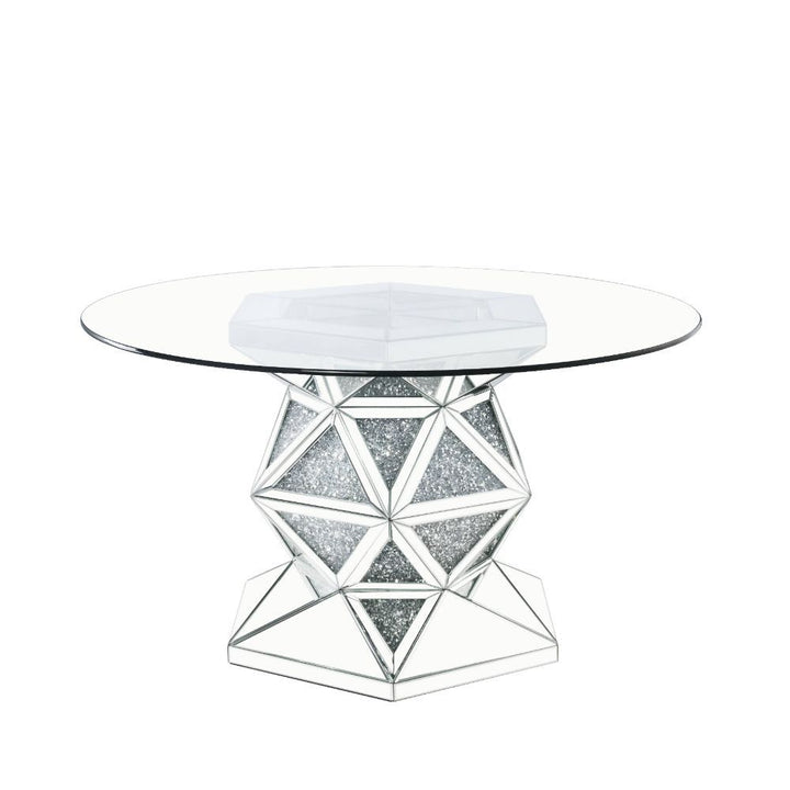ACME Noralie Mirrored & Faux Diamonds Dining Table Model 72145 - MONAVILLA