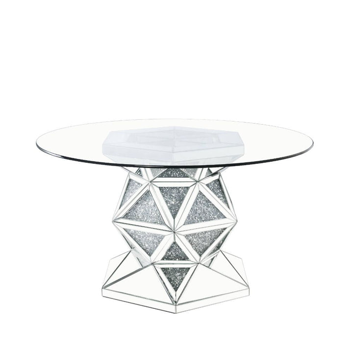 ACME Noralie Mirrored & Faux Diamonds Dining Table Model 72145 - MONAVILLA