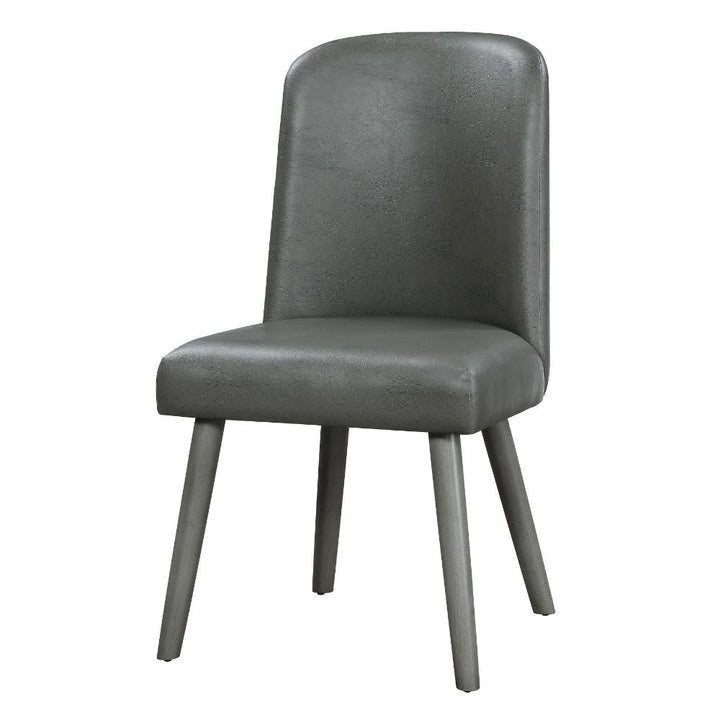 ACME Waylon Gray PU & Gray Oak Side Chair Model 72202 - MONAVILLA