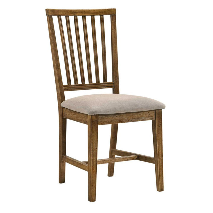 ACME Wallace II Tan Linen & Weathered Oak Side Chair Model 72312 - MONAVILLA