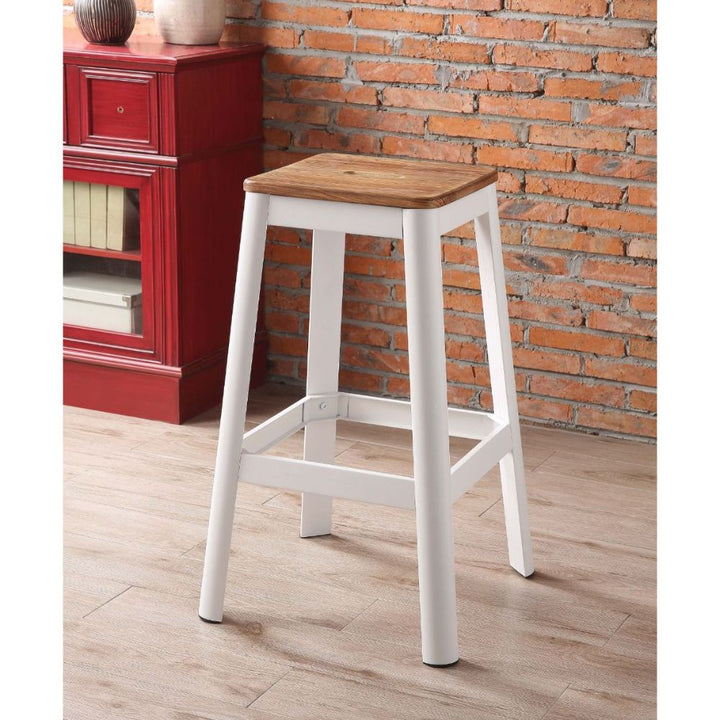 ACME Jacotte Natural & White Bar Stool Model 72331 - MONAVILLA