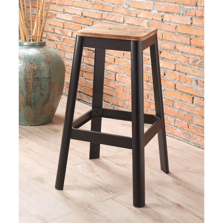 ACME Jacotte Natural & Black Bar Stool Model 72332 - MONAVILLA