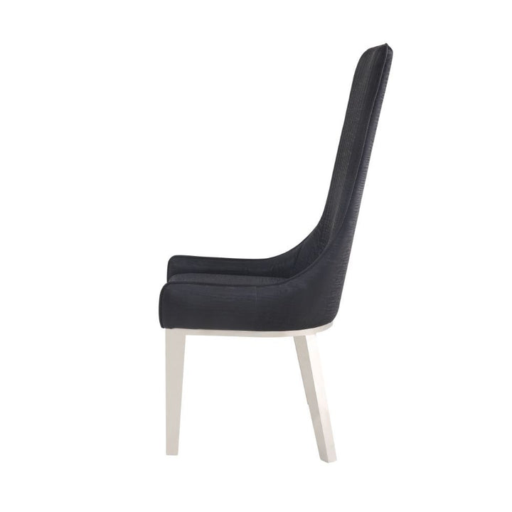 ACME Gianna Black PU & Stainless Steel Dining Chair Model 72474 - MONAVILLA