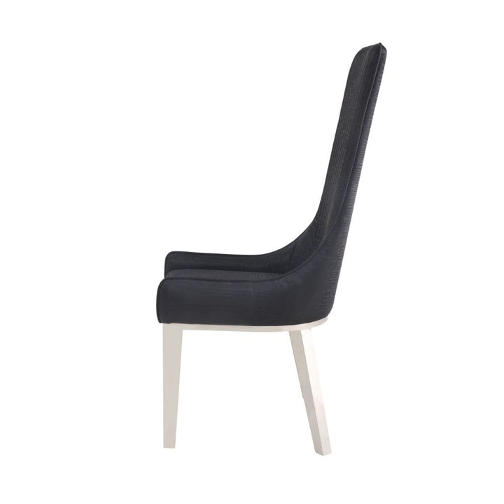 ACME Gianna Black PU & Stainless Steel Dining Chair Model 72474 - MONAVILLA